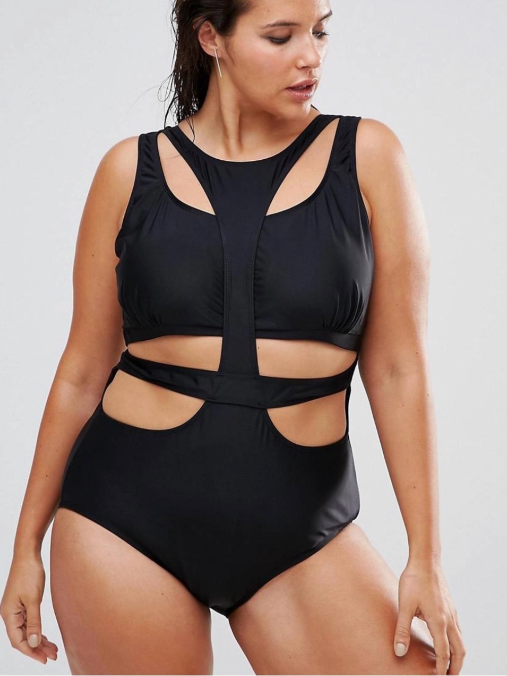 NWOT One Piece Black Monokini 4XL Swimwear
